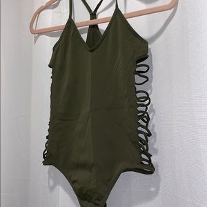 Signature 8 army green bodysuit